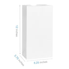 Reliabag - Sac pour ordonnances No.8 6,25 po P x 3,75 po l x 12 po H, blanc, 1000/caisse-Papier durable – Fabriqué en papier blanc solide pour une utilisation fiable dans les pharmacies et cliniques occupées