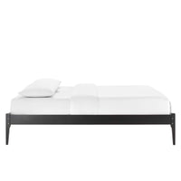 Modway - June Bois Cadre de lit plateforme Queen, Noir-Cadre de lit plateforme Queen