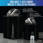 Bell+Howell - Vacutrim Tondeuse à barbe électrique sans fil rechargeable - Noir-Deux lames en acier inoxydable - doubles lames inox pour une coupe régulière et des contours nets tout en aidant à limiter tiraillements et irritation