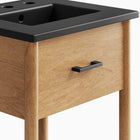 Modway - Zaire 18" Vanette de salle de bain - Noir naturel-Assemblée requise