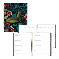 Blueline - Agenda Hebdomadaire/Mensuel - 11 po H x 8 1/2 po l - Motif Floral - Bilingue-17 mois, d’août à décembre