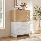 Modway - Nolia Bloc de couleur à 6 tiroirs Coffre commode, Chêne Blanc-Poignées rondes en bois