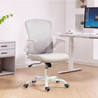 HOMCOM - Chaise de bureau ergonomique avec soutien lombaire - gris-Siège pivotant à 360° avec roulettes en PU pour une mobilité facile sur différentes surfaces 