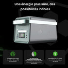 Yoshino - Générateur solaire portable à semi-conducteurs 2000 W avec 3 panneaux solaires portables de 200 W-PUISSANCE ET CAPACITÉ – Une puissance continue de 2 000 watts (3 000 watts en crête) et une capacité de 1 326 Wh fournissent de l'énergie aux appareils et appareils électroménagers. Cette batterie SST est évaluée à 4 000 cycles à 80 % (11 ans et plus, 7 jours d'utilisation quotidienne.)