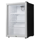 Danby - 2.6 cu. Réfrigérateur compact à porte vitrée - platine-Façade en verre cristallin avec garniture en acier inoxydable