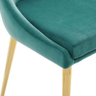 Modway - Viscount Accent moderne Performance Velvet Chaise à manger - Sarcelle-Capacité du poids de la chaise : 300 lbs.