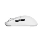 Cybeart - Xeus Souris de jeu sans fil à trois modes, ultra-légère - Blanc-Capteur optique PixArt 3950 avec 42 000 DPI, 750 IPS et 50G d’accélération, pour une précision et une vitesse inégalées