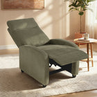 HOMCOM - Fauteuil inclinable push back avec assise rembourrée pour home cinéma - vert foncé-Assemblage requis 