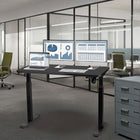 Motionwise - Bureau ergonomique assis-debout à moteur unique série M1 - Noir-Durabilité et stabilité premium : Conçu avec un plateau en bois de 1 po d'épaisseur et un cadre en acier enduit de poudre, ce bureau est conçu pour durer tout en offrant un look professionnel et élégant