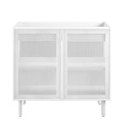 Modway - Calla 36" perforé Métal Armoire de toilette de salle de bain (lavabo non inclus) - Blanc-Bassin d’évier non inclus