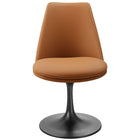 Modway - Lippa Salle à manger pivotante Cuir végane Fauteuil d’appoint - Black Tan-8