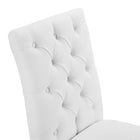 Modway - Duchess Bouton touffé Tissu Chaise à manger - Blanc-8