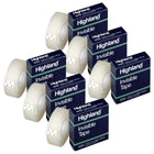 Highland - Ruban invisible, 3/4 po x 1296 po, 6 rouleaux-Idéal pour le raccommodage, la tenue, l'épissage et l'emballage léger