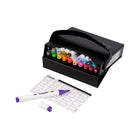 Crayola - Ensemble de 20 marqueurs double pointe à base d'alcool - pointe fine et pointe oblique -  paquet de 20-Couleurs uniformes sur tous types de papier : profitez d'une application de couleur parfaite sur tous les supports, des pages à colorier de qualité AU papier d'imprimante ordinaire