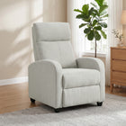 HOMCOM - Fauteuil inclinable push back avec assise rembourrée pour home cinéma - blanc crème-Les accoudoirs et dossiers généreusement rembourrés offrent un confort exceptionnel