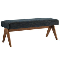 Modway - Lyra 47" Tissu tapis Banc - Azure-Tissu tissé en bruyère tissé