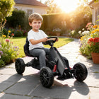 Aosom - Go kart pour enfants avec siège réglable pour 3-8 ans - noir-Siège réglable sur quatre positions, pouvant se déplacer de 5,5 po (14 cm) - confortable pour différentes tailles et âges 