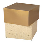 Zuo - Cinza Table d’appoint - Or/Beige-Couleur: Or/Beige