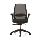 Offices to Go - TL Fauteuil à basculement synchronisé à dossier haut avec capteur de poids - noir-Assise garnie d’un textile noir et dossier en tissu maillé noir