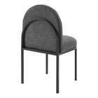 Modway - Isla Chenal Touffé Tissu rembourré Fauteuil d’appoint de salle à manger - Charbon noir-Capsules de pied non marquées