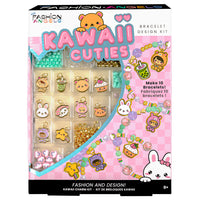 Fashion Angels - Coffret de Bracelets à Breloques Kawaii Cutie-CRÉEZ VOS PROPRES BIJOUX : Réalisez jusqu’à 10 bracelets charmants d’inspiration kawaii avec des charms émaillés et des perles assorties