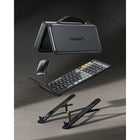 ProtoArc - Combinaison clavier-souris pliable CaseUp - Noir-Adopte la technologie de connectivité 2,4G et Bluetooth double mode, le clavier et la souris de voyage étant compatibles avec une large gamme d’appareils et offrant une commutation fluide