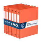 Davis Group Super économie, Reliure à anneaux ronds 1 po, paquet de 6 – Orange-3 Reliure À Anneaux
