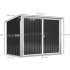 Outsunny - remise de jardin extérieure 6 pi x 3 pi-Couvercle assisté par vérin pneumatique pour une ouverture facile  
