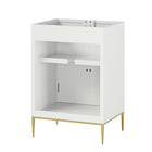 Modway - Awaken 24" Armoire à coiffeuse de salle de bain - Blanc-Matchs non inclus