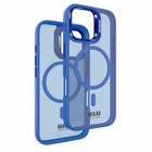Blu Element - Étui Chromatic Kick MagSafe pour iPhone 17 - Bleu Transparent-Protection supplémentaire de l'appareil photo avec béquille rabattable pour une visualisation en paysage