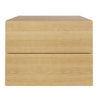 Nexera - Table de nuit à 2 tiroirs James, Érable naturel-Meubles conçus et produits au Canada à partir de panneaux de particules et de MDF certifiés CARB II/FSC.  Item expédié en 24-48 heures après réception de la commande.  Assemblage requis