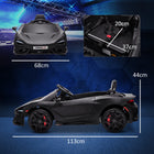 Qaba - Voiture RC électrique McLaren sous licence 12V pour enfants - noir-Les lumières LED, le klaxon et les options musicales améliorent le plaisir de conduite 