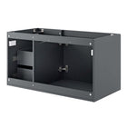 Modway - Vitality 36" Armoire de toilette de salle de bain (lavabo non inclus) - Gris-Assemblée requise