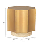 Zuo - Osam Table d’appoint - Or/Beige-Garantie limitée de 3 ans