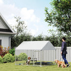 PawHut - Chenil d’extérieur pour chien avec toit - 7 pi L x 5,9 pi l x 5,1 pi H-Installation à deux personnes en moins de deux heures 