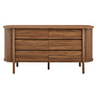 Modway - Cadence 6 tiroirs Courbe Commode, Noyer-7