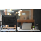 Kanto - Support de bureau pour moniteur simple - Clips de gestion des câbles - Noir-Garantie limitée du fabricant de 5 ans