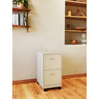 Hirsh Industries - Classeur vertical Space Solutions à profondeur de 18 po avec roulettes, 2 tiroirs, blanc perlé-Tiroirs pleine grandeur à côtés hauts offrant de l'epace de rangement pour des fournitures variées