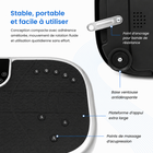 MotionGrey - Plateforme vibrante  avec bandes de résistance et télécommande - capacité de 265 lb - Noir-Poids lb: 15,7
