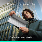 Logitech - Keys-To-Go 2, clavier Bluetooth portable pour tablette avec coque intégrée - Blanc-Saisie agréable: ce petit clavier sans fil est doté de touches à charnières parfaitement espacées pour une expérience de frappe aisée et confortable