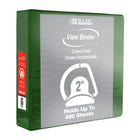 BAZIC Products - 2 po Slant D Ring View Binder with 2 Pockets - Green - 6 Pack-Effacer la couverture de la vue sur le devant, le noir et le côté