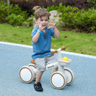 Qaba - Vélo d'équilibre bébé avec siège réglable - marron-Siège réglable adapté aux enfants de 12 à 36 mois 