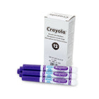 Crayola - Marqueurs lavables Broad Line − Violet − Paquet de 12-Ajoutez des couleurs vives et vibrantes à vos dessins, projets scolaires et autres projets créatifs