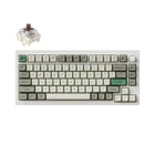 Keychron - Q1 Max RGB Wireless Mechanical Keyboard - Brown Switch - 75% Layout with Knob - Shell White-Connectivité exceptionnelle : Passez sans effort d'un appareil à l'autre avec la connexion sans fil 2,4 GHz ou Bluetooth 5.1, offrant des temps de réponse rapides et des capacités multitâches sur votre ordinateur, téléphone et tablette.
