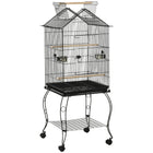 PawHut - Grande cage à oiseaux détachable 57 po H avec dessus ouvrable, étagère de rangement-Convient pour les calopsittes, conures soleil et autres oiseaux de taille similaire 