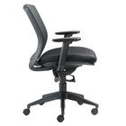 Nightingale - VXO Chaise de travail à dossier moyen - Noir-Hauteur des bras réglable avec coussinets de bras confortables en polyuréthane