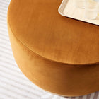Modway - Tilden Grand Velours rond de performance de 29" Rembourré Ottoman - Rouille naturelle-Socle en caoutchouc