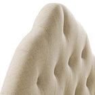 Modway - Sovereign Tissu rembourré Tête de lit Queen, Beige-7