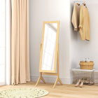 HOMCOM - Miroir pleine longueur - 18,5 po l x 58,25 po H - marron-Matériau : MDF, miroir en verre 