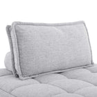 Modway - Saunter Touffe Tissu Chaise sans accoudoir - Gris clair-Pieds en caoutchouc en forme de L